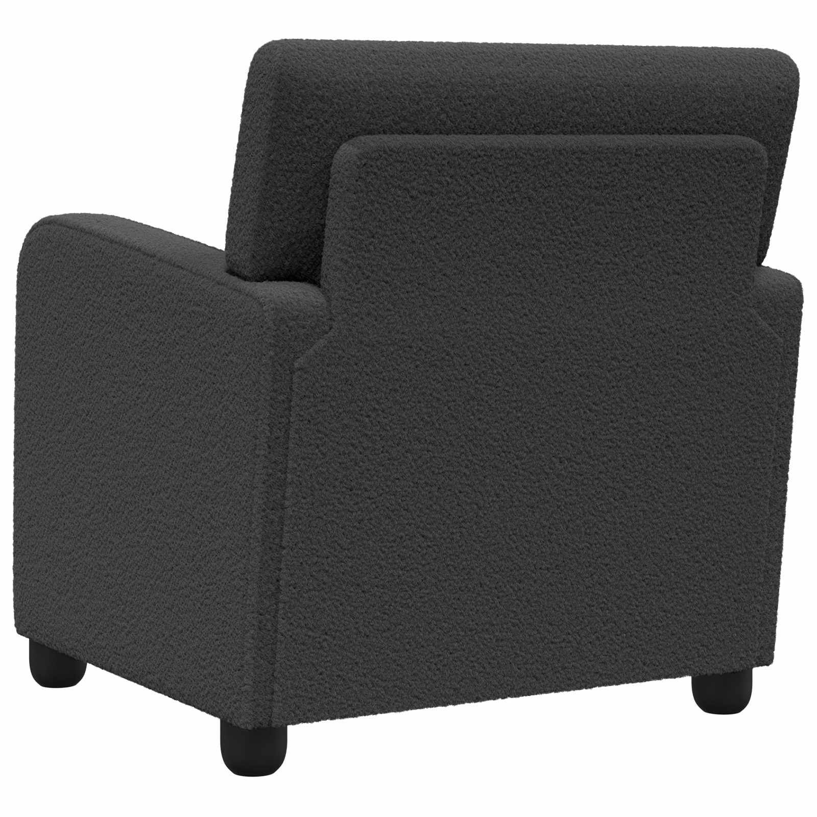 Fauteuil Donkergrijs Kunstlamswol