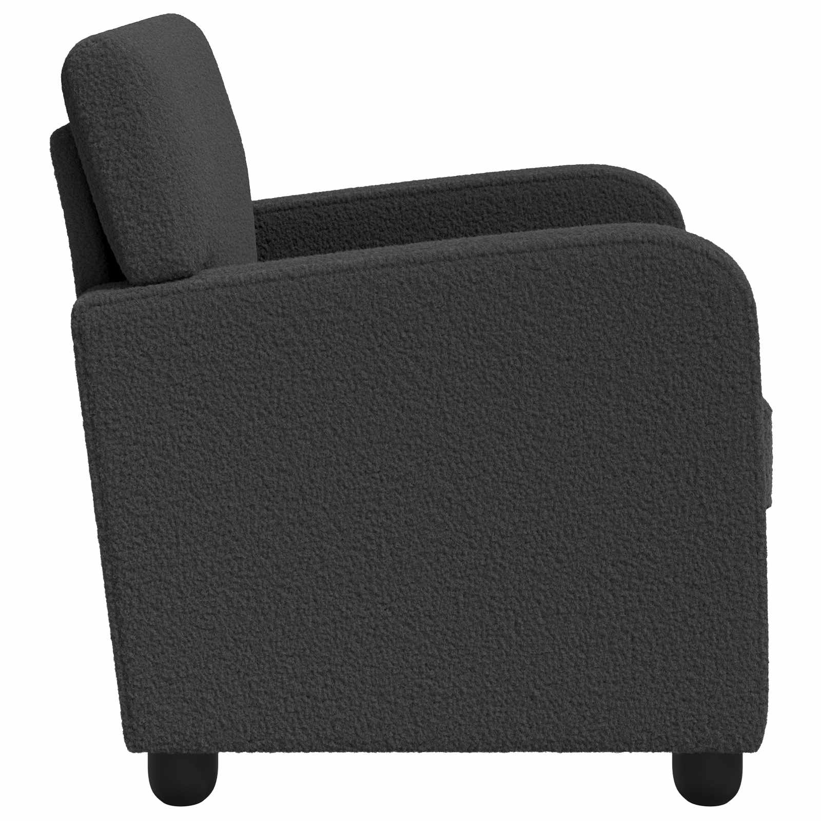 Fauteuil Donkergrijs Kunstlamswol