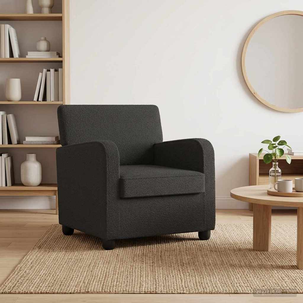 Fauteuil Zwart Kunstlamswol