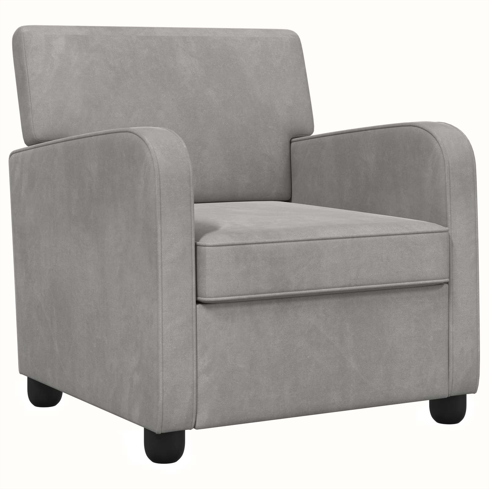 Fauteuil Lichtgrijs fluweel