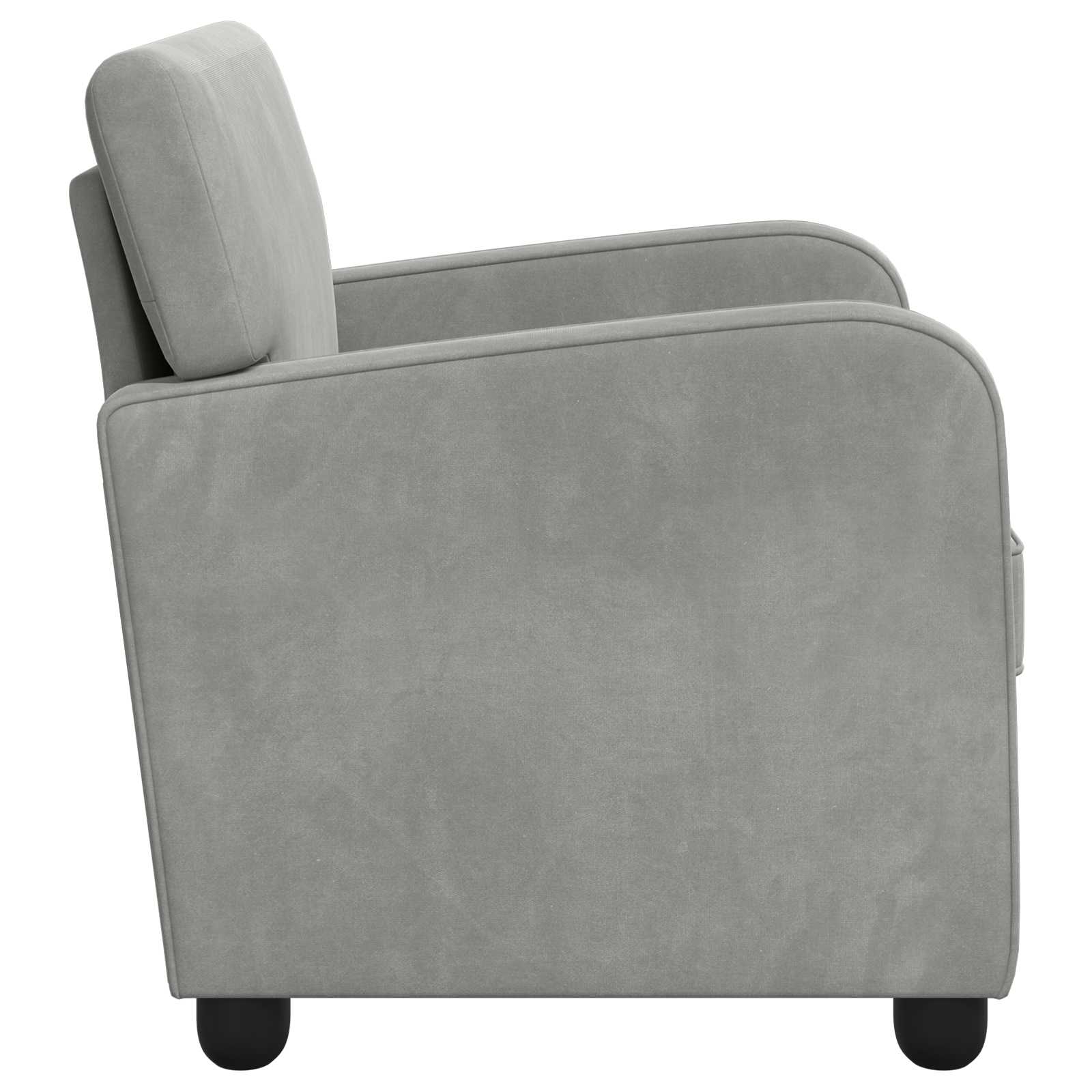 Fauteuil Lichtgrijs fluweel