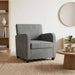 Fauteuil Donkergrijs fluweel