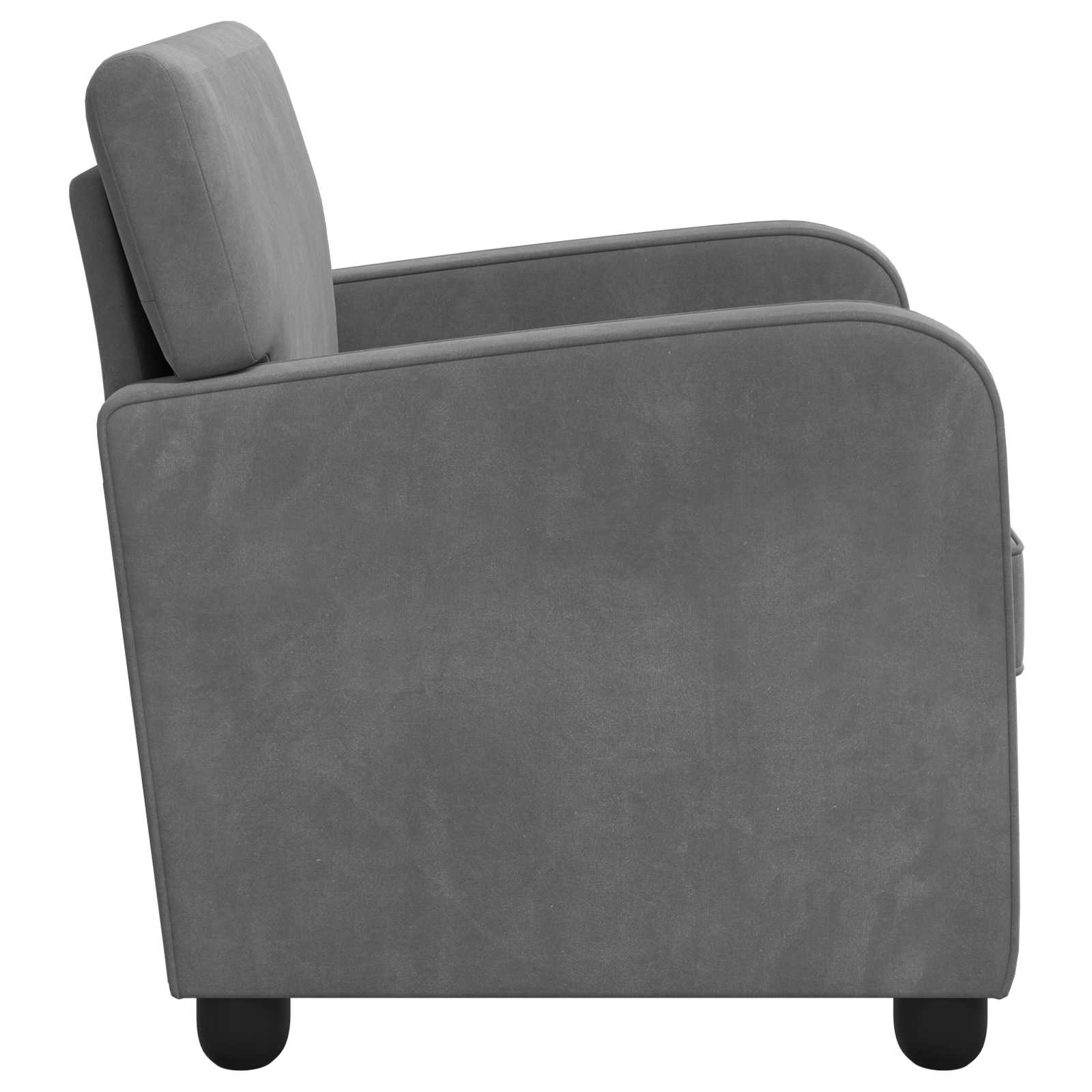 Fauteuil Donkergrijs fluweel