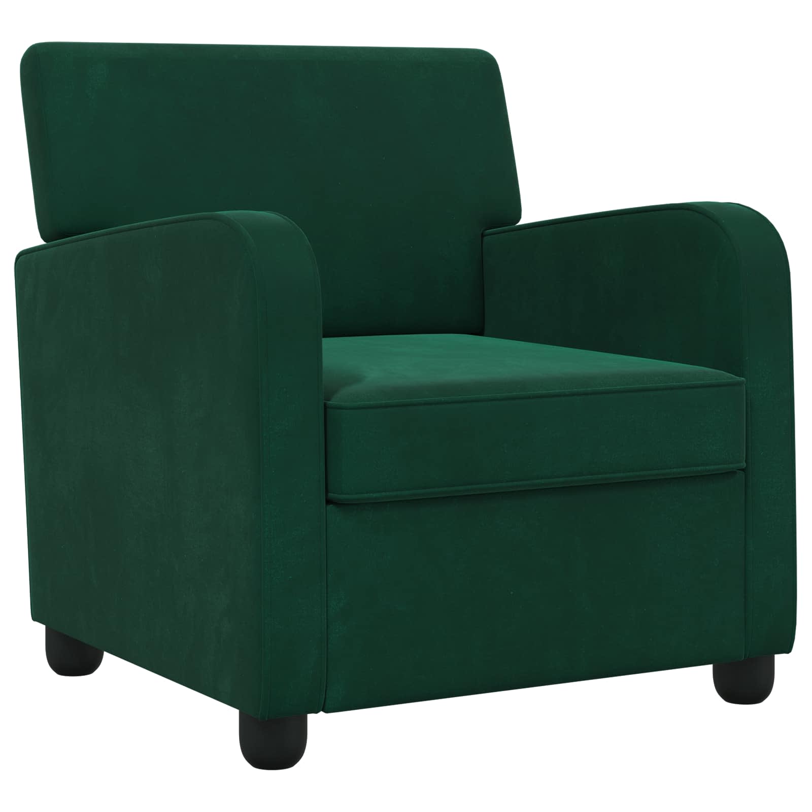 Fauteuil Donkergroen fluweel