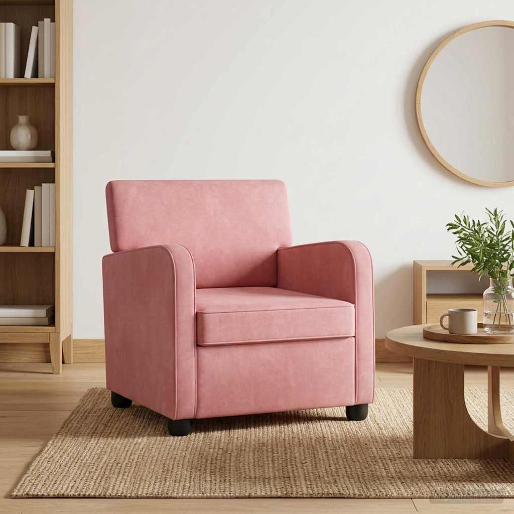 Fauteuil Roze fluweel