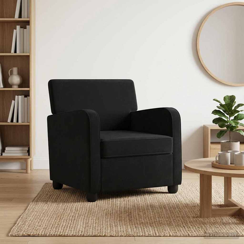 Fauteuil Zwart fluweel