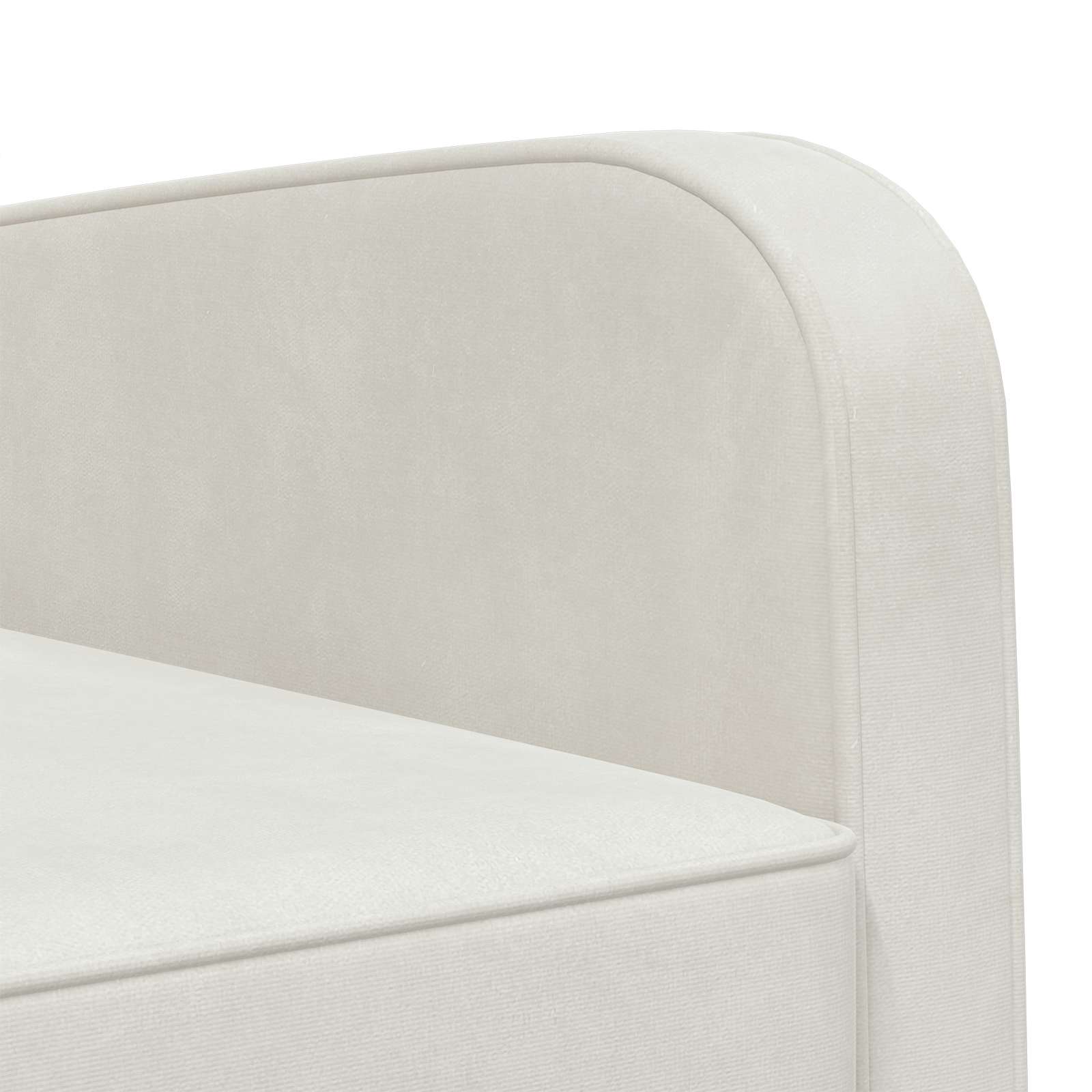 Fauteuil Crèmekleurig fluweel