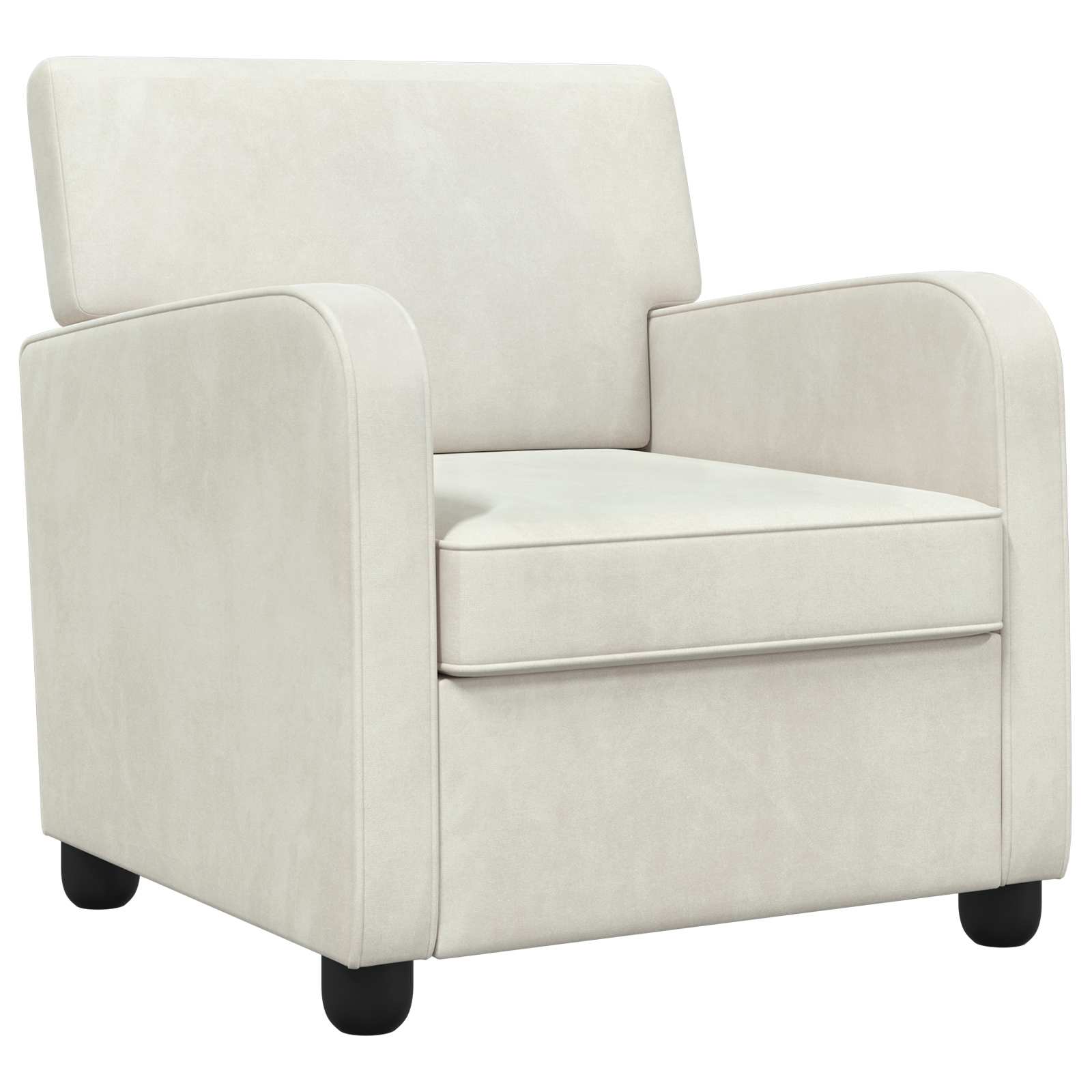 Fauteuil Crèmekleurig fluweel