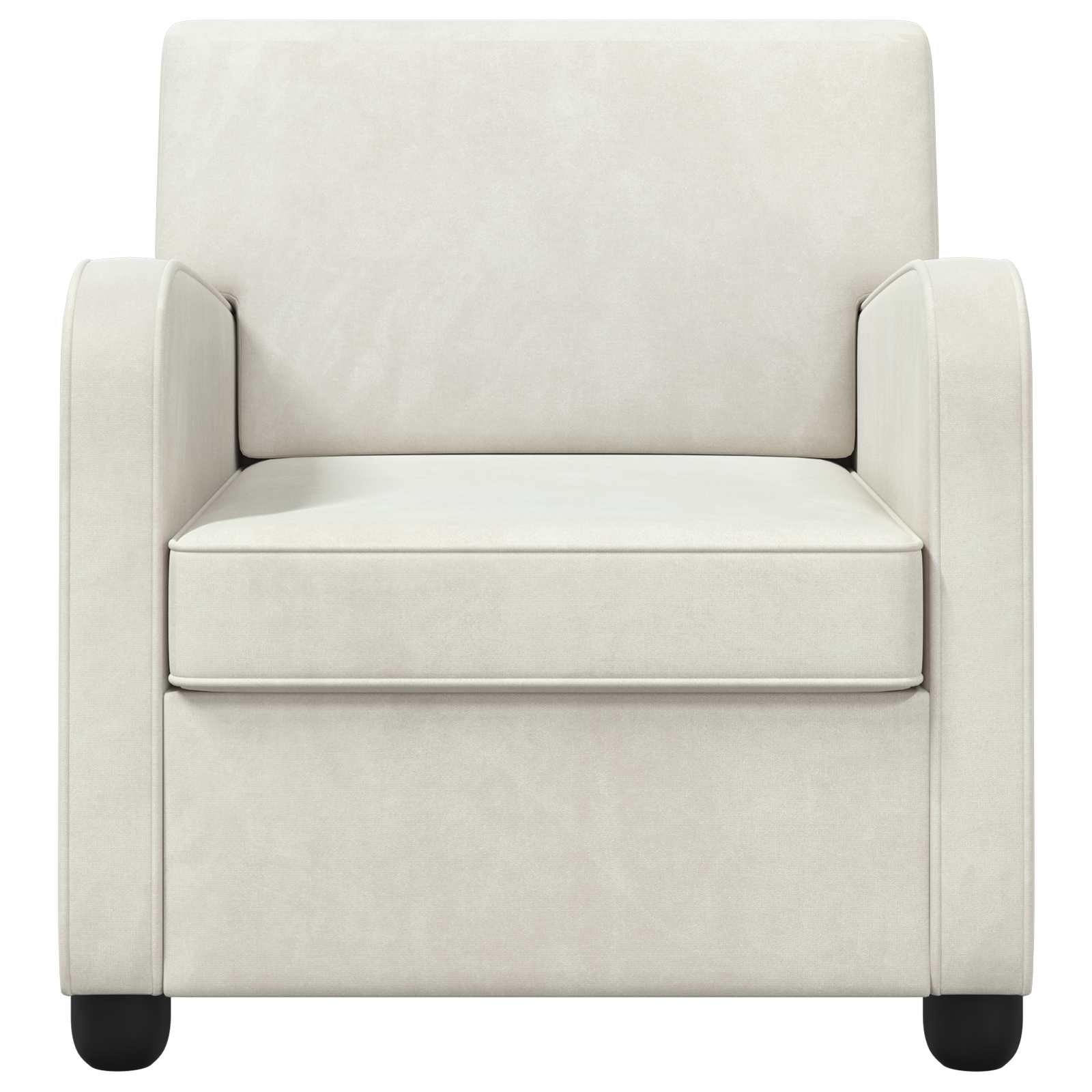 Fauteuil Crèmekleurig fluweel