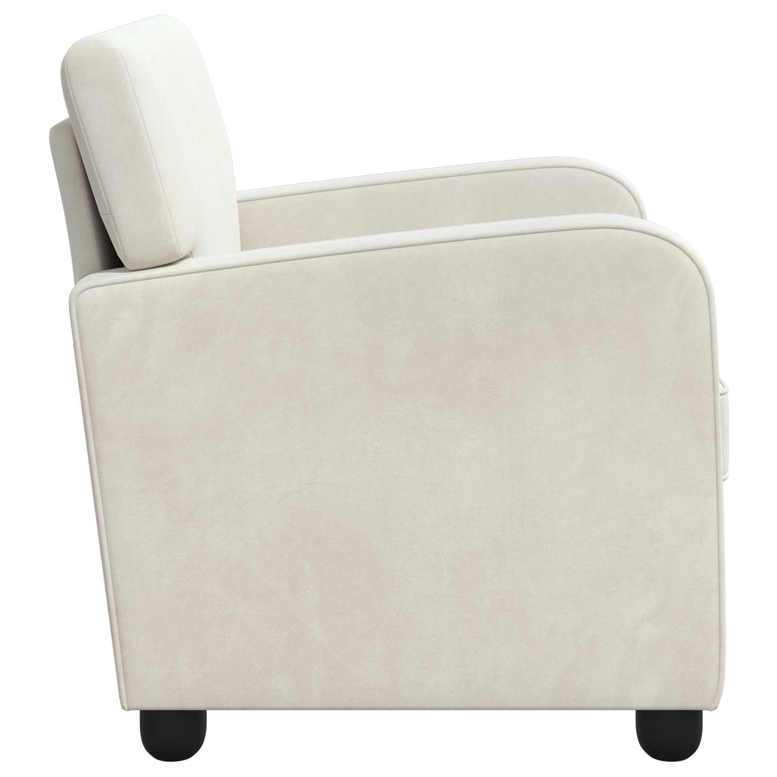 Fauteuil Crèmekleurig fluweel