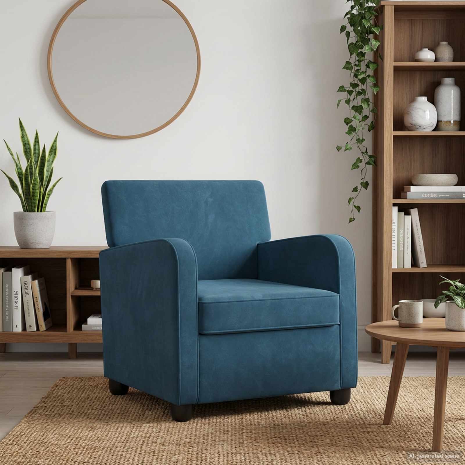 Fauteuil Blauw fluweel