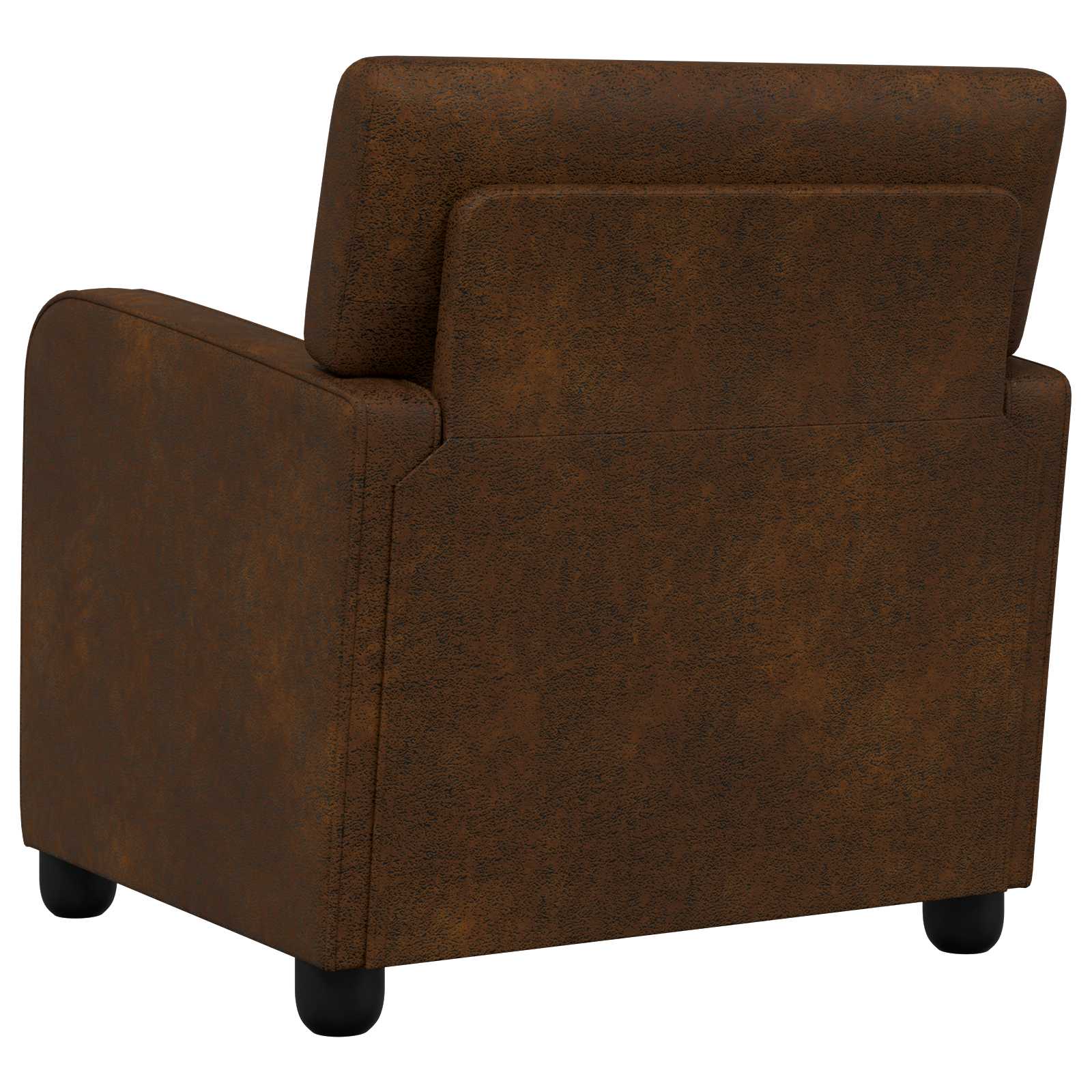 Fauteuil Bruin Nep Suede Leer