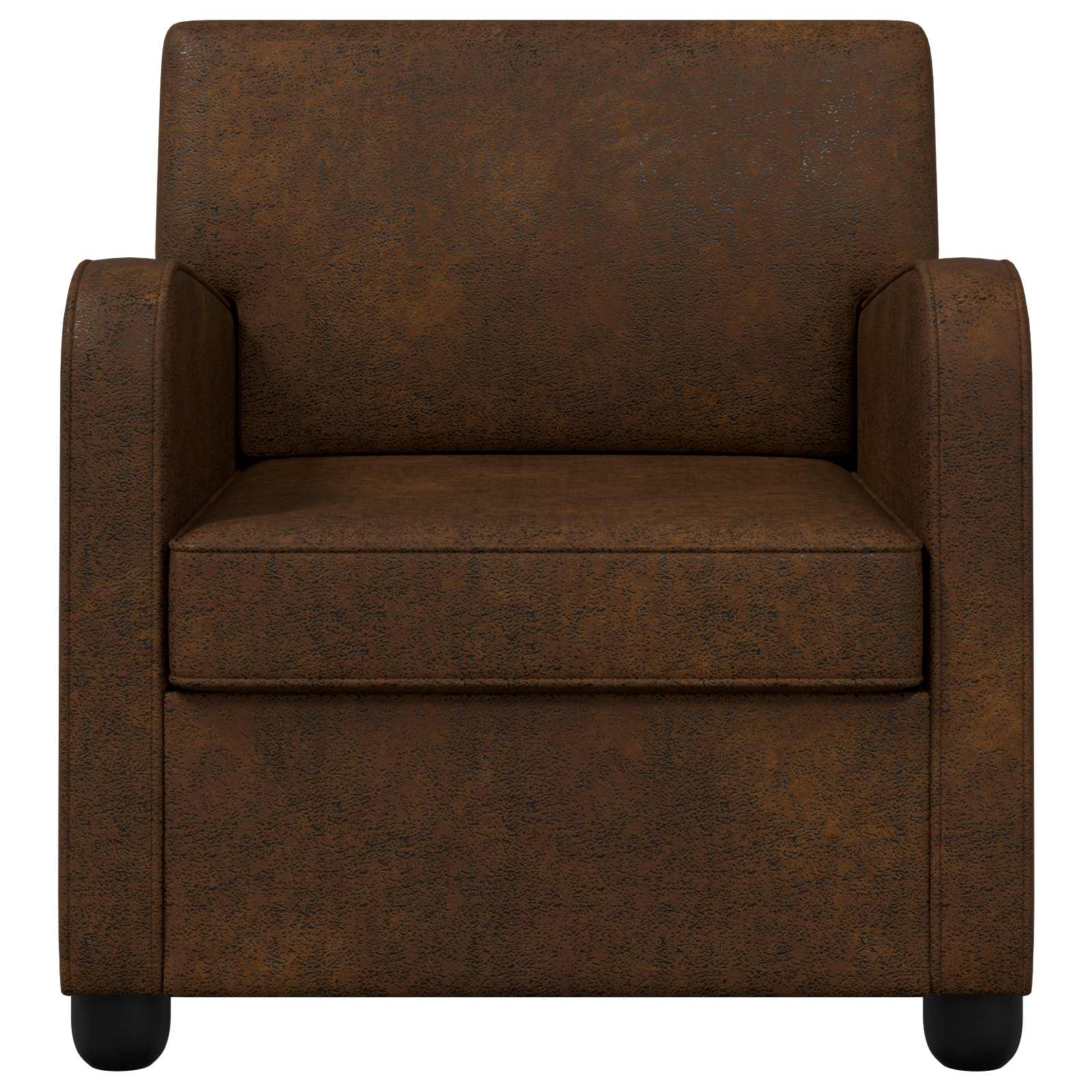 Fauteuil Bruin Nep Suede Leer