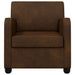 Fauteuil Bruin Nep Suede Leer