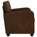Fauteuil Bruin Nep Suede Leer