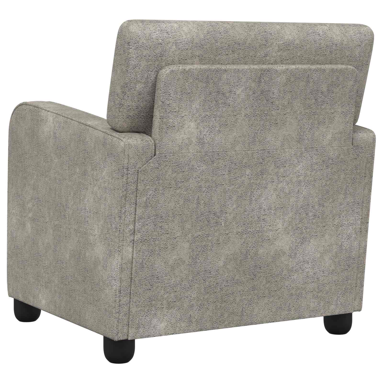 Fauteuil Lichtgrijs Nep Suede Leer