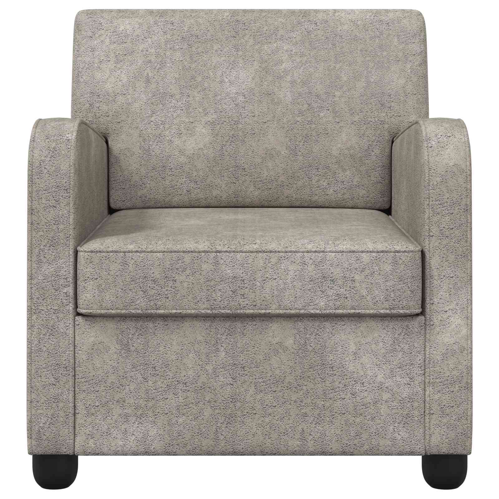 Fauteuil Lichtgrijs Nep Suede Leer