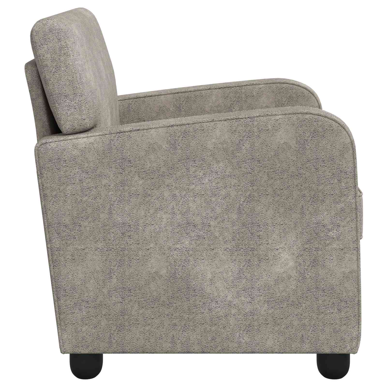 Fauteuil Lichtgrijs Nep Suede Leer