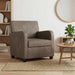 Fauteuil Donkergrijs Nep Suede Leer