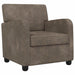 Fauteuil Donkergrijs Nep Suede Leer
