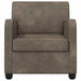 Fauteuil Donkergrijs Nep Suede Leer