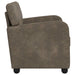 Fauteuil Donkergrijs Nep Suede Leer