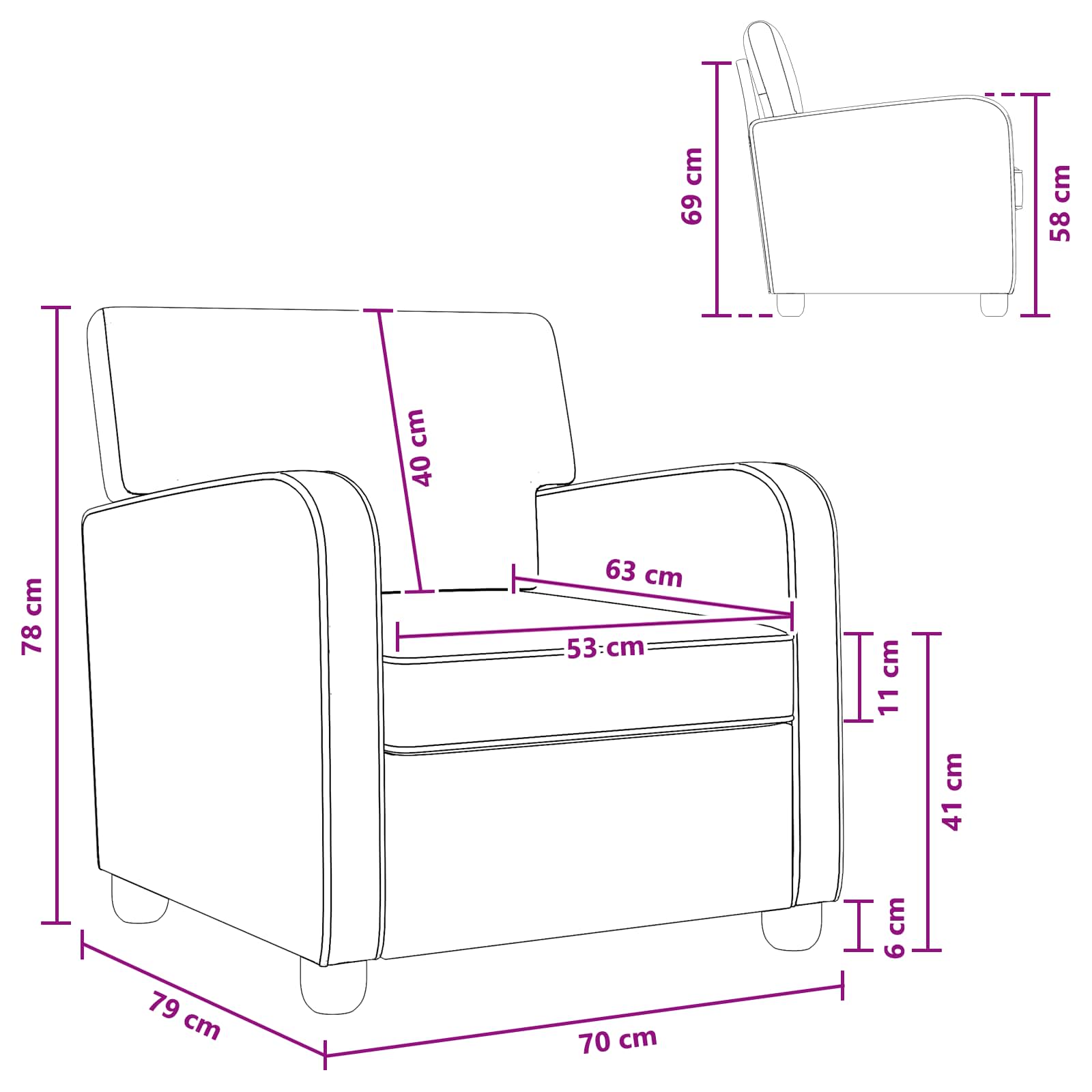 Fauteuil Legergroen Nep Suede Leer Leger groen