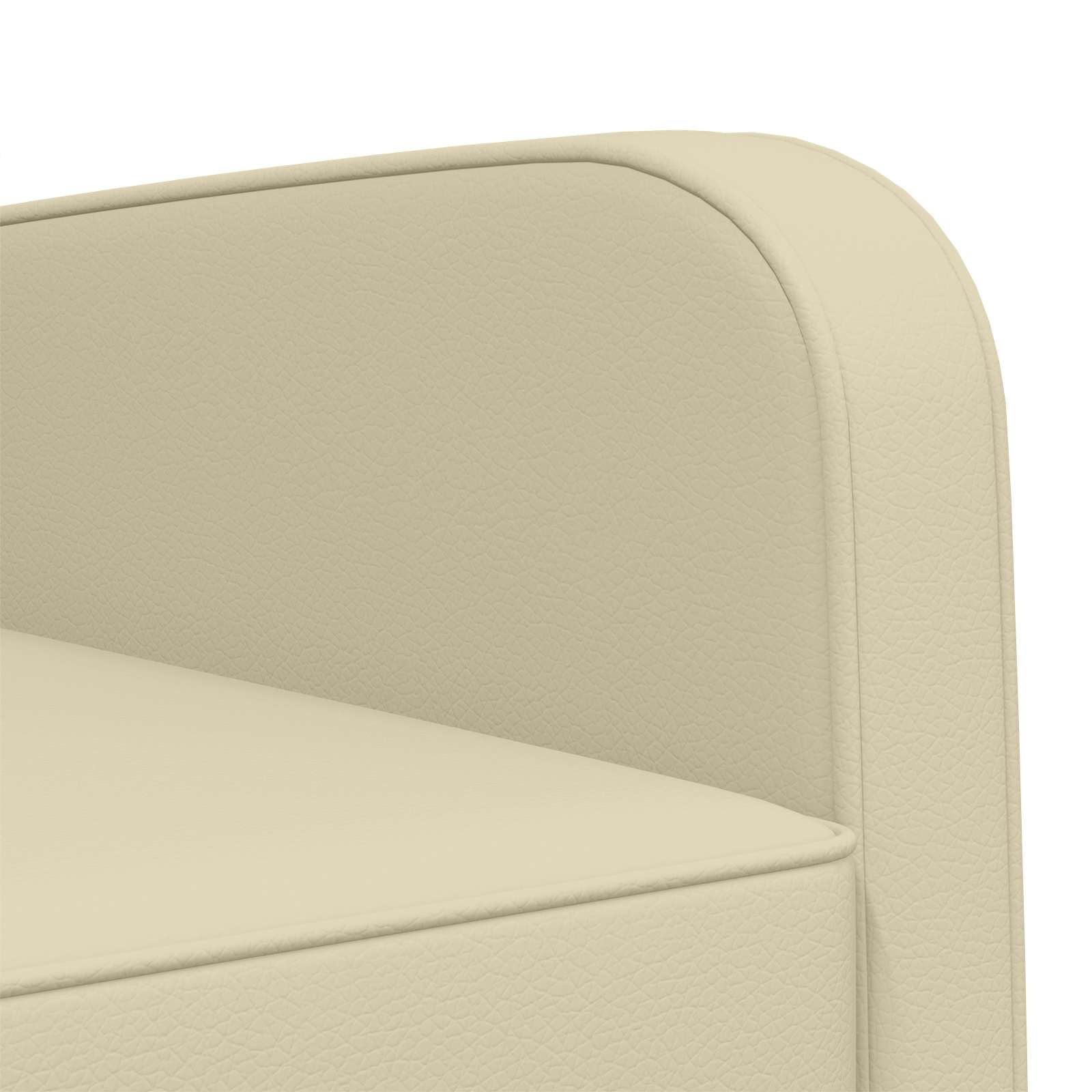 Fauteuil Crèmekleurig Kunstleer