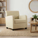Fauteuil Crèmekleurig Kunstleer