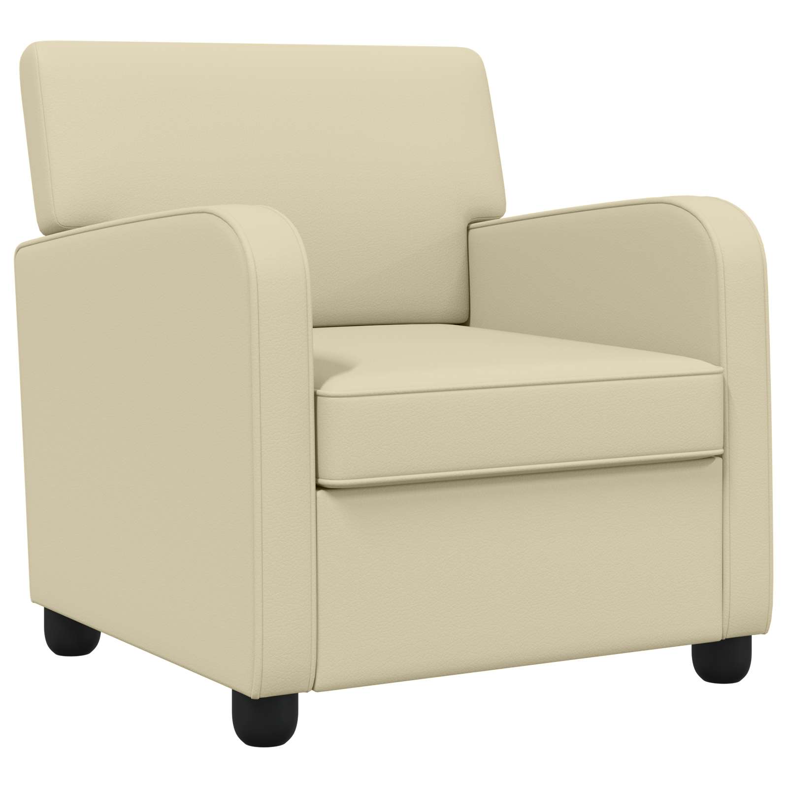Fauteuil Crèmekleurig Kunstleer