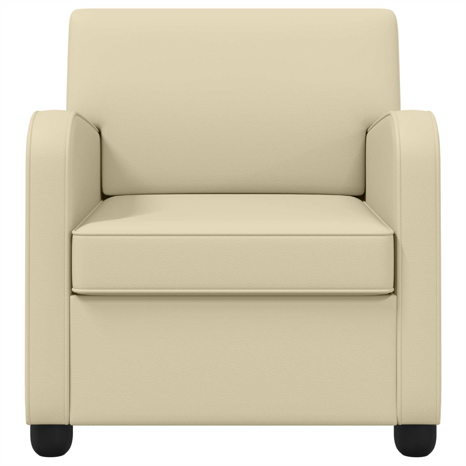 Fauteuil Crèmekleurig Kunstleer