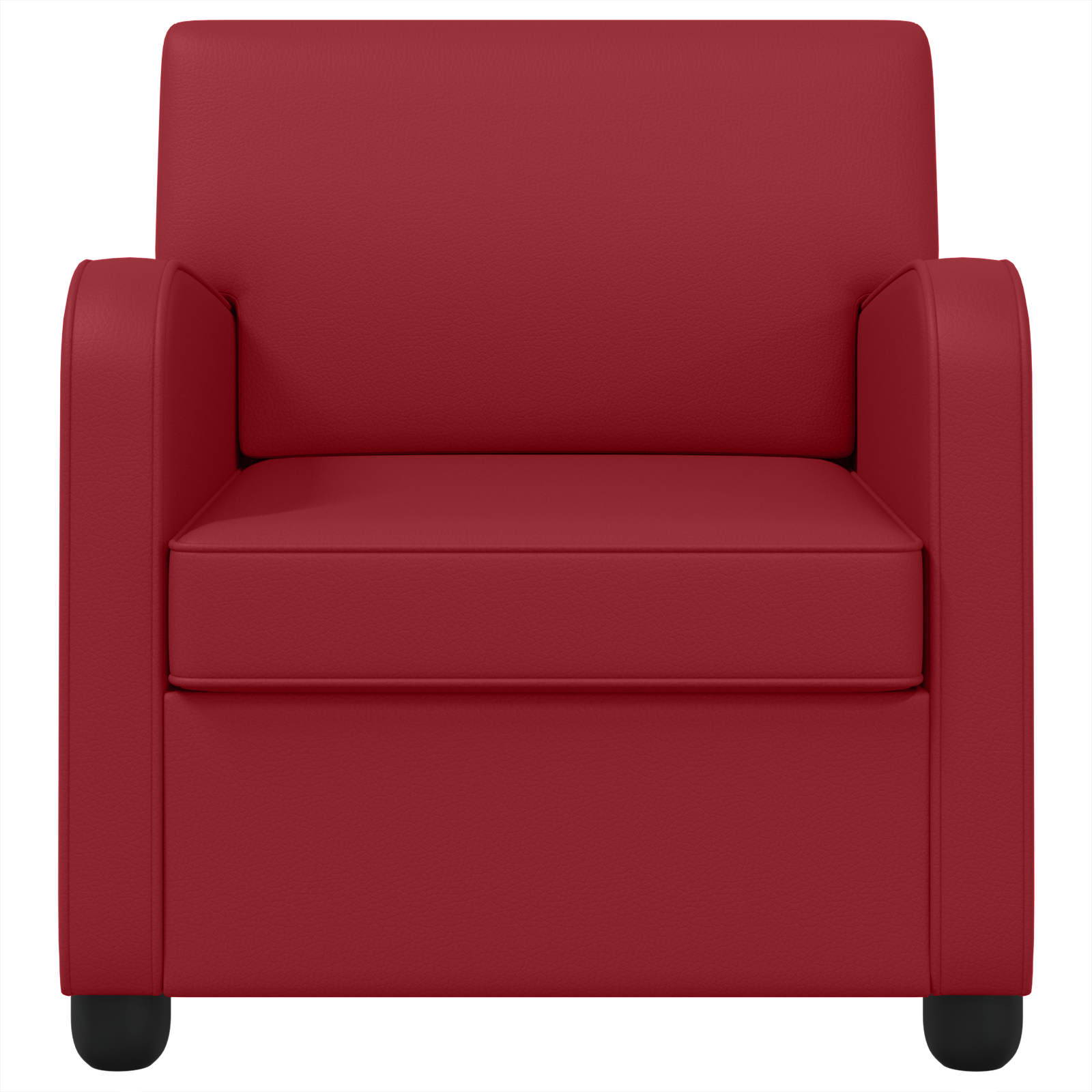 Fauteuil Wijnrood Kunstleer