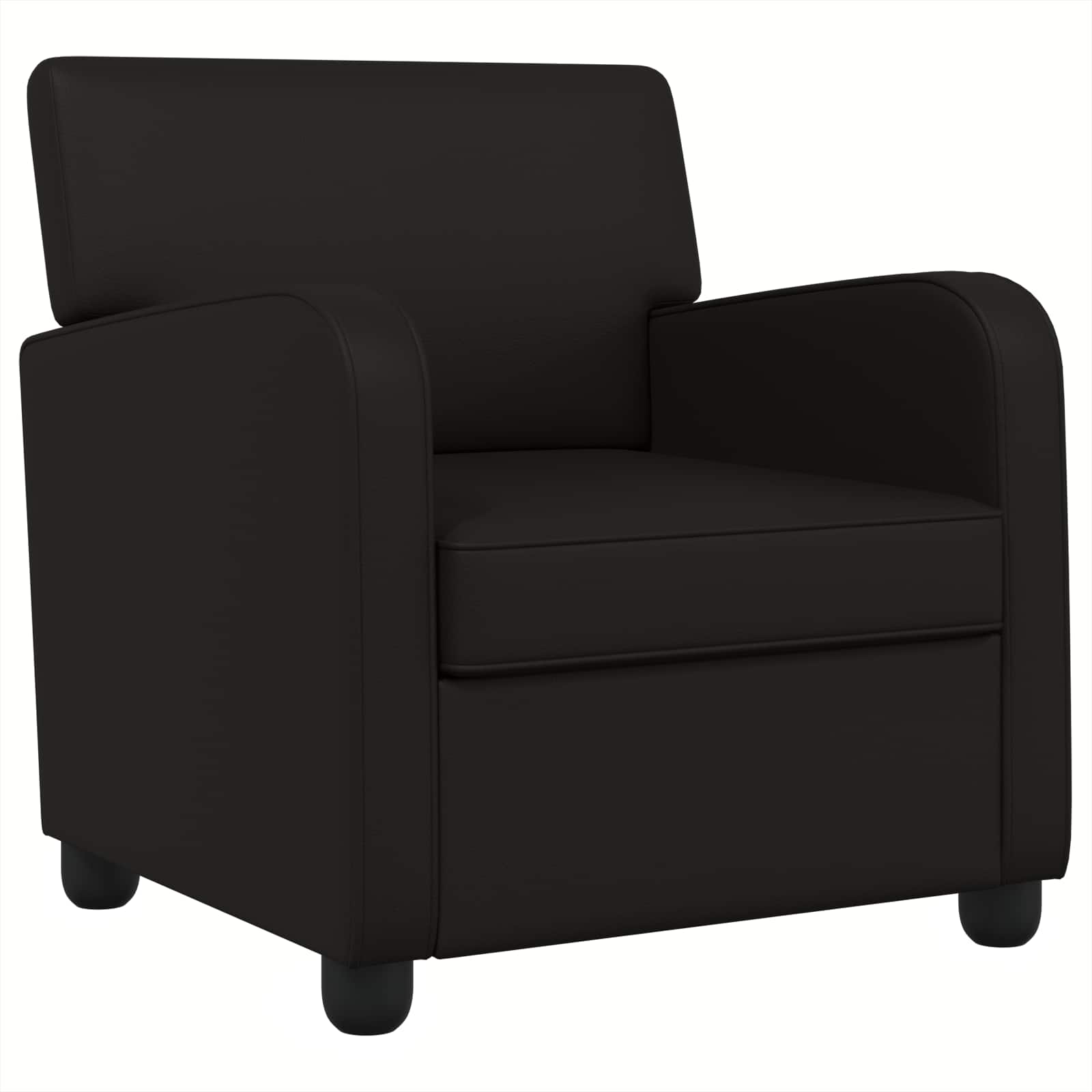 Fauteuil Zwart Kunstleer
