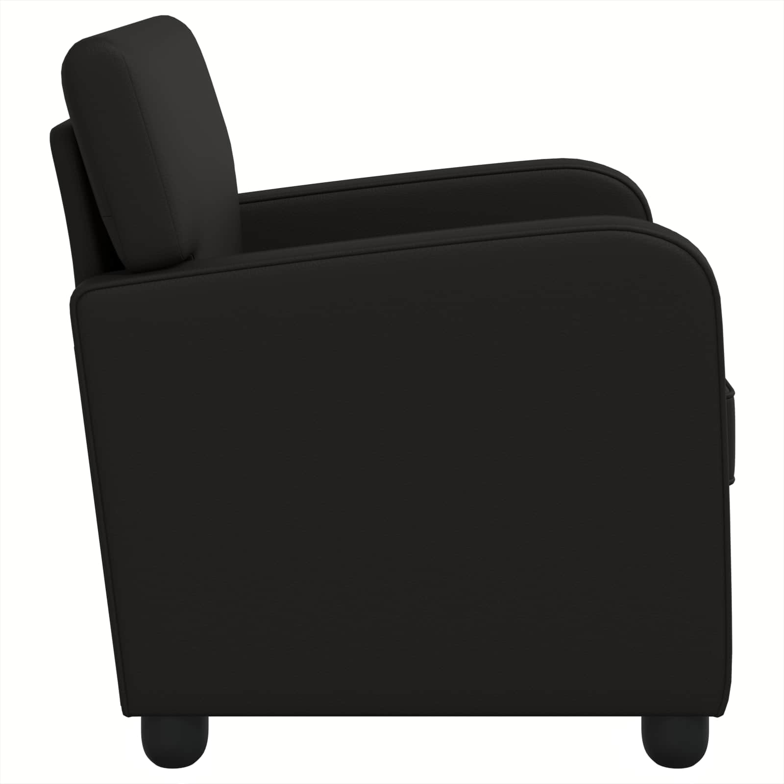 Fauteuil Zwart Kunstleer