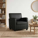 Fauteuil Glanzend zwart Kunstleer
