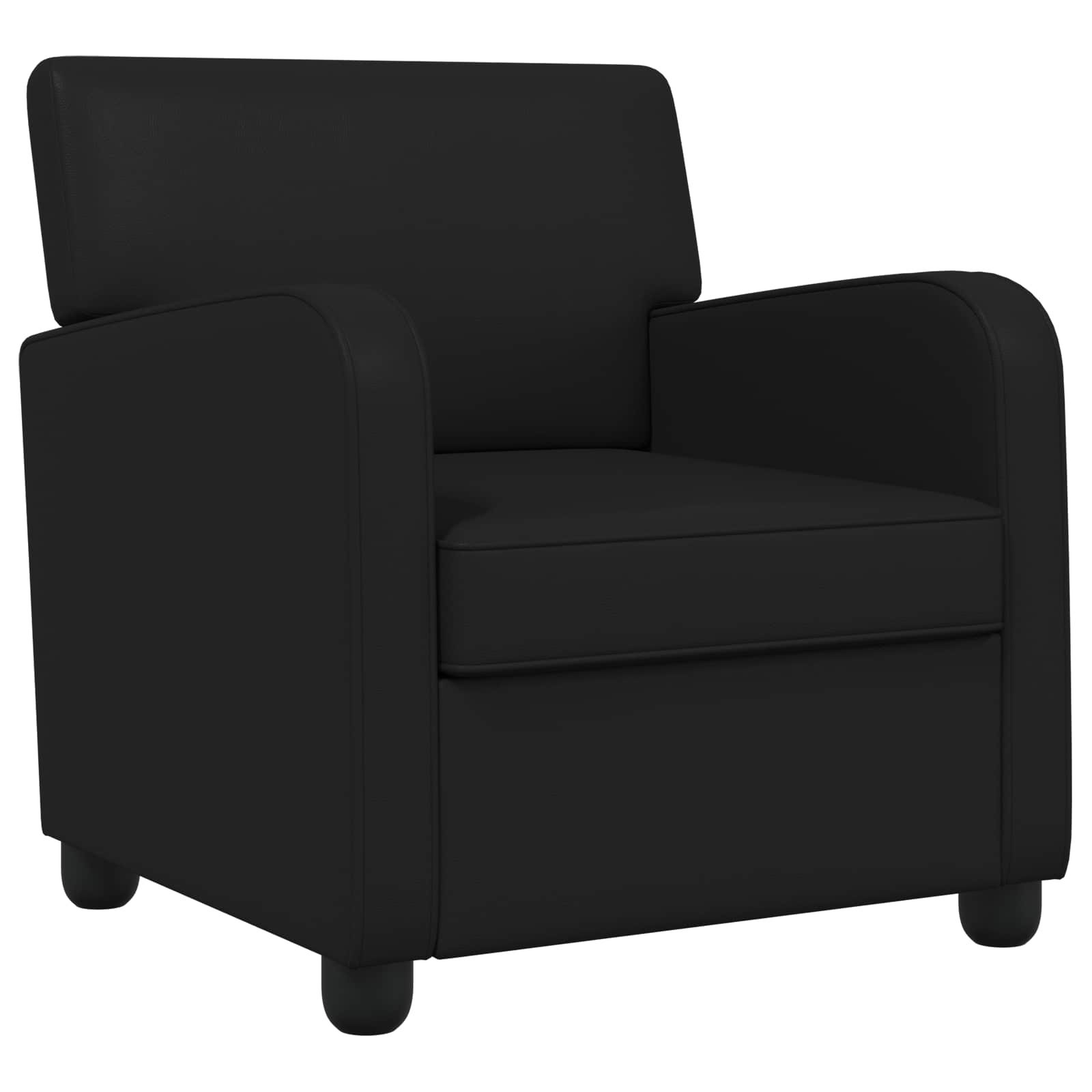 Fauteuil Glanzend zwart Kunstleer