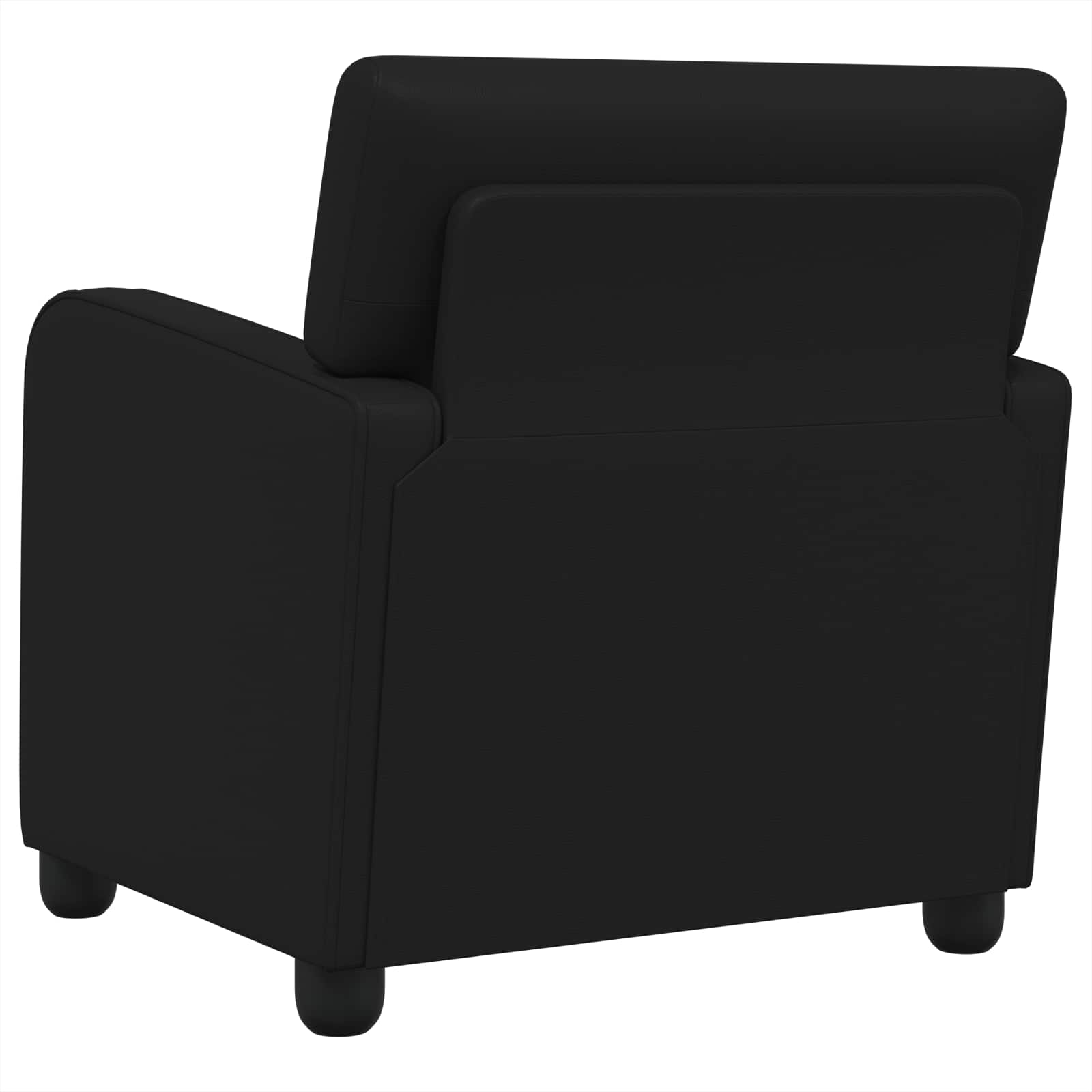 Fauteuil Glanzend zwart Kunstleer