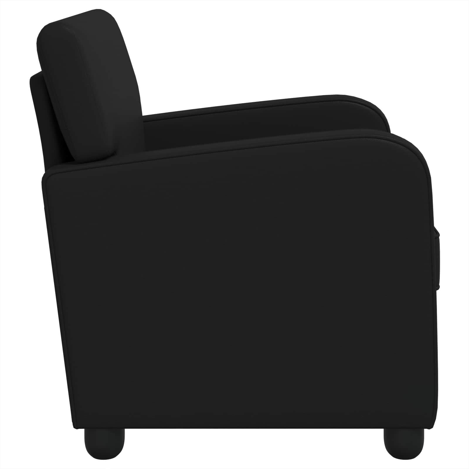 Fauteuil Glanzend zwart Kunstleer