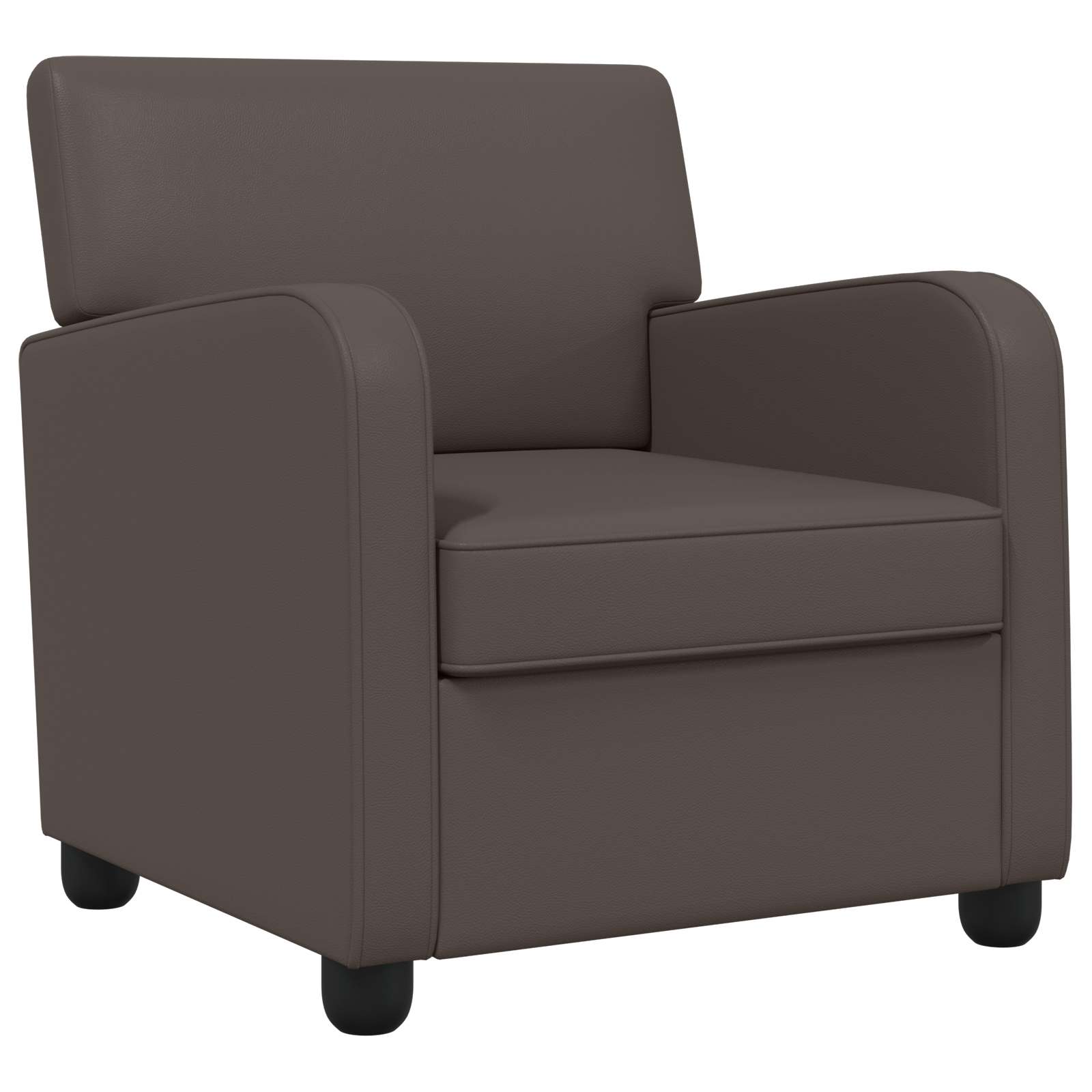 Fauteuil Glanzend Bruin Kunstleer