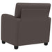 Fauteuil Glanzend Bruin Kunstleer
