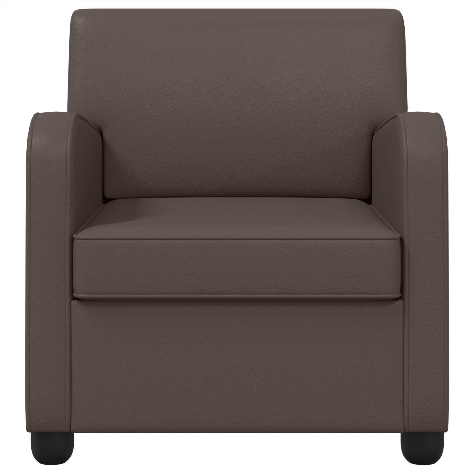 Fauteuil Glanzend Bruin Kunstleer
