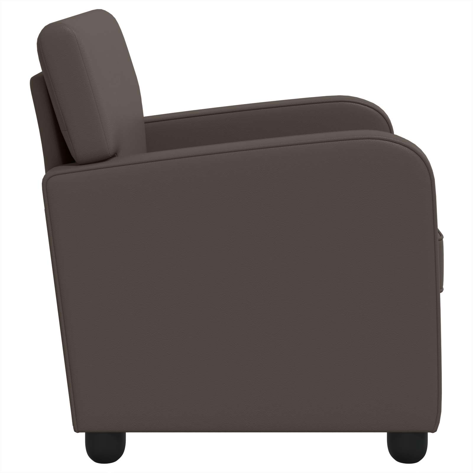Fauteuil Glanzend Bruin Kunstleer