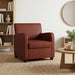 Fauteuil Antiek glanzend bruin Kunstleer