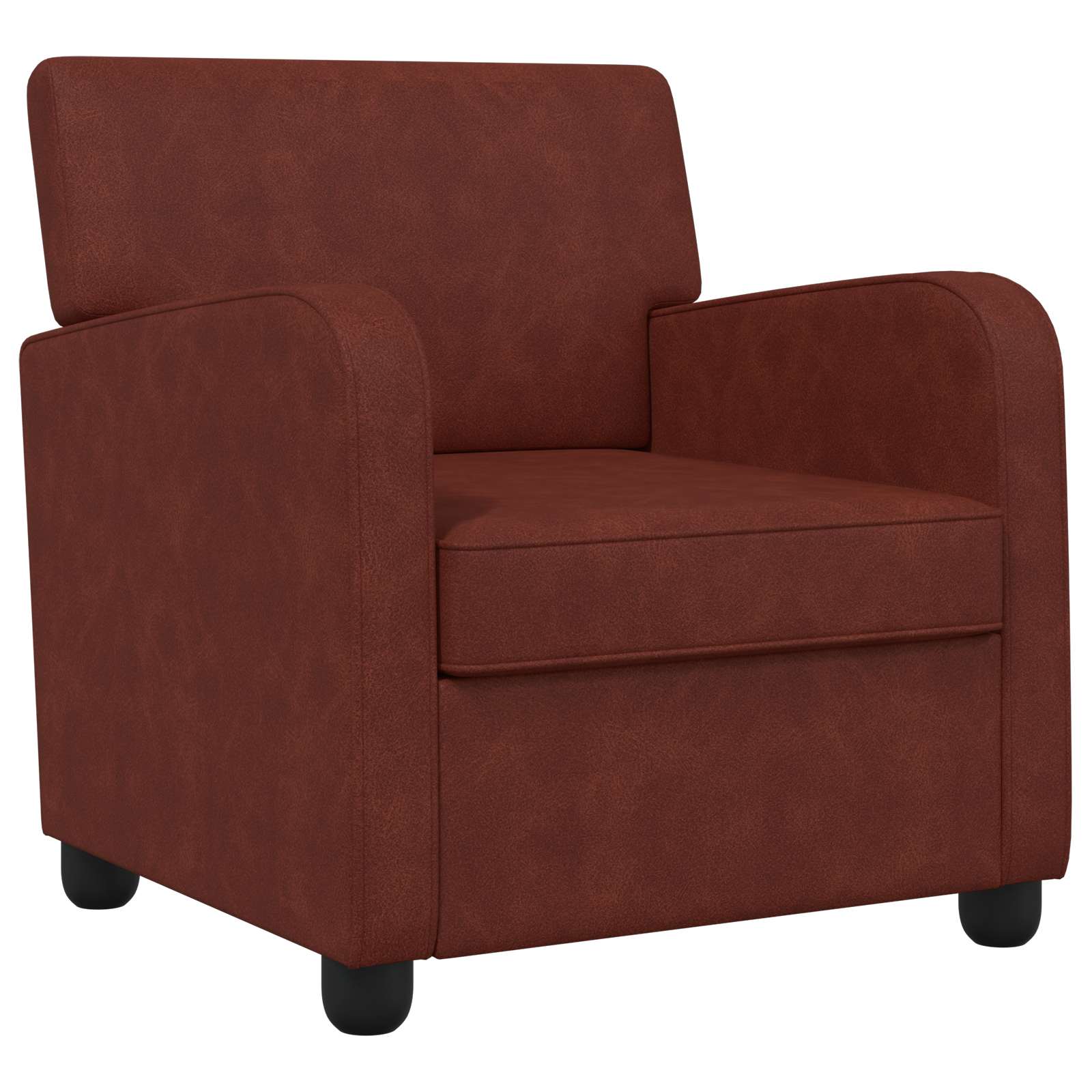 Fauteuil Antiek glanzend bruin Kunstleer