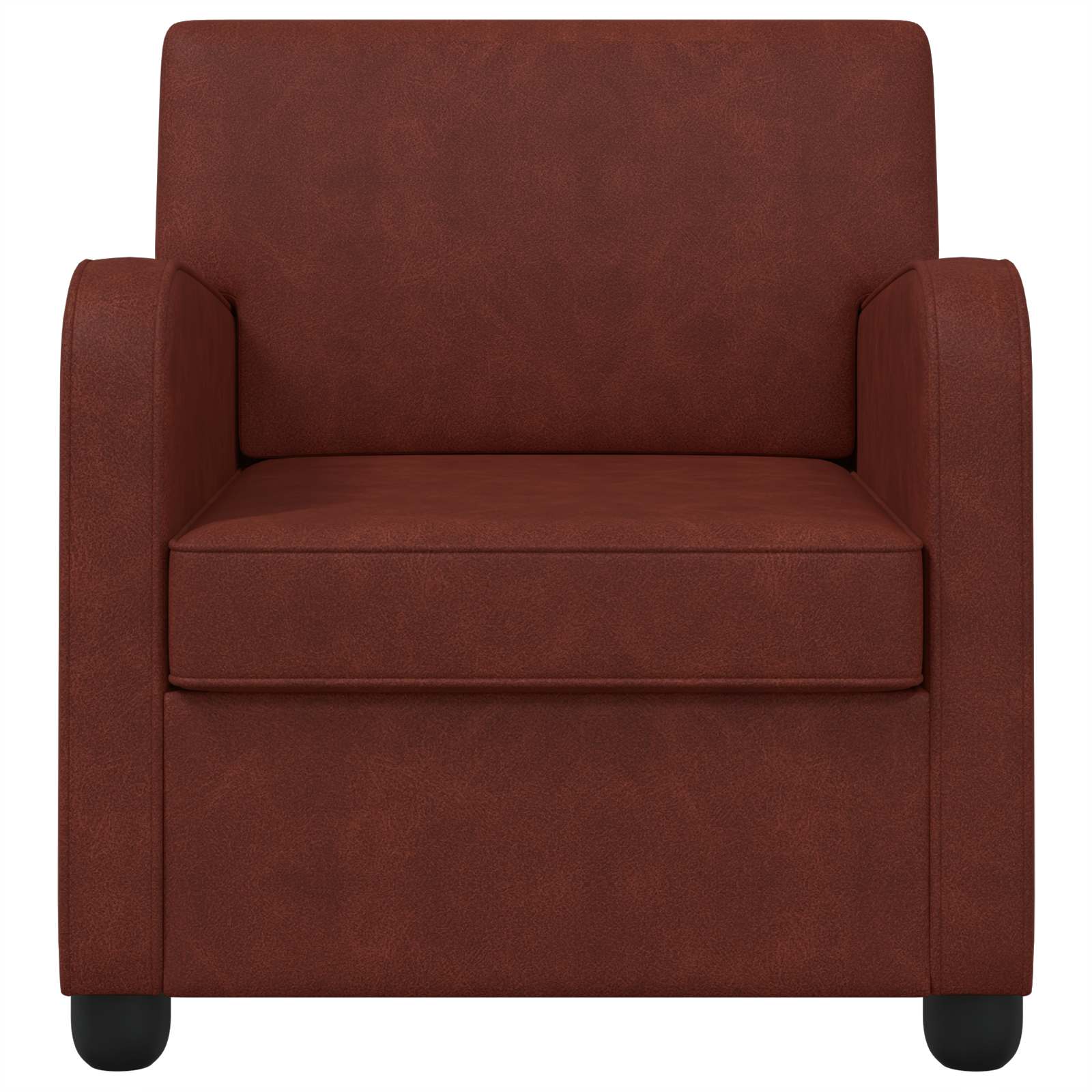 Fauteuil Antiek glanzend bruin Kunstleer