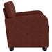 Fauteuil Antiek glanzend bruin Kunstleer