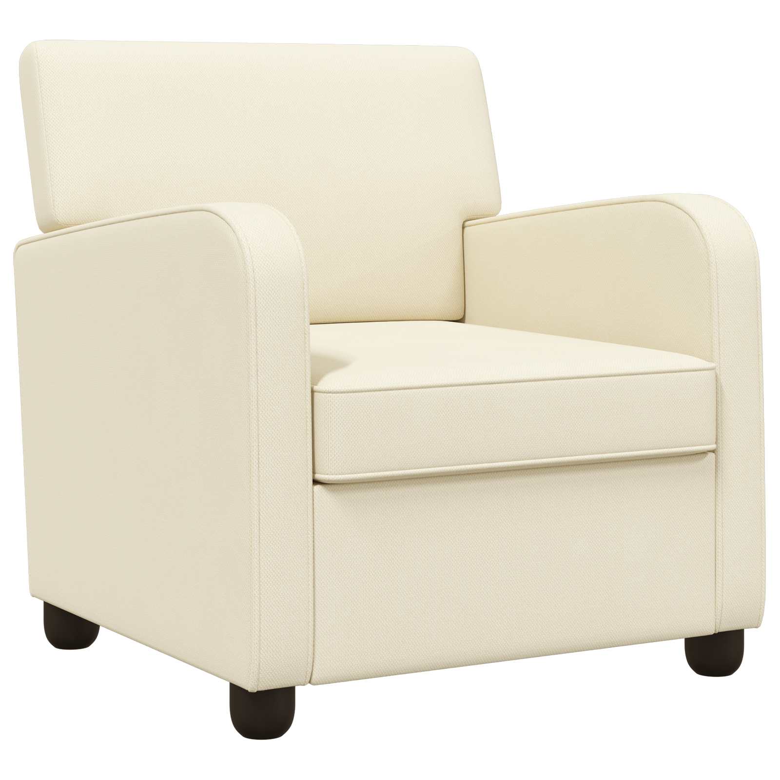 Fauteuil Crèmekleurig fluweel