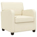 Fauteuil Crèmekleurig fluweel