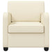 Fauteuil Crèmekleurig fluweel