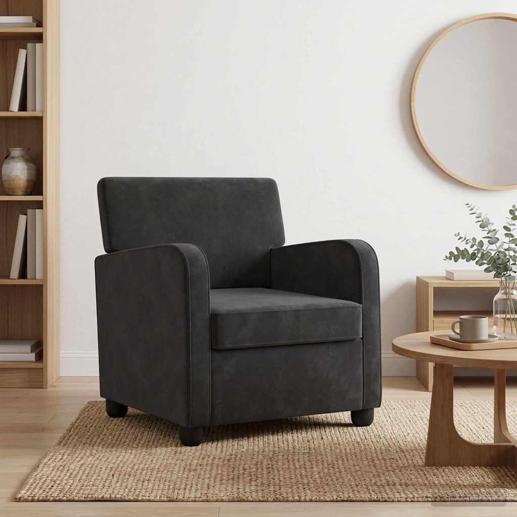 Fauteuil Zwart fluweel